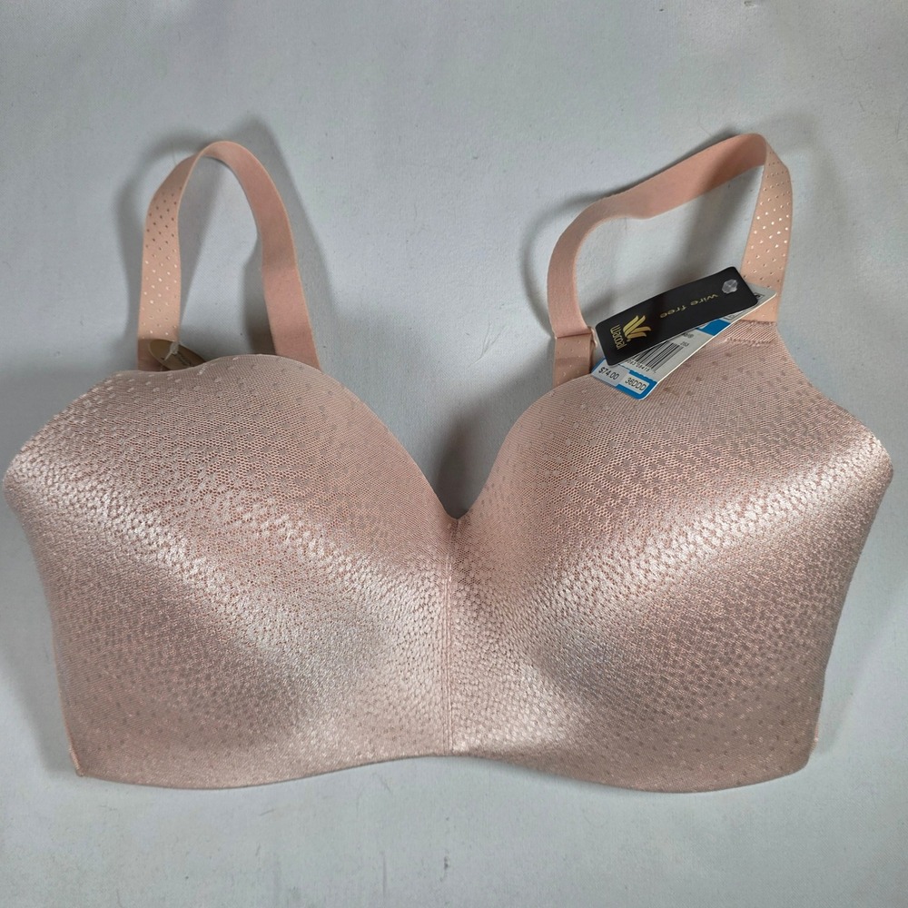 NWT WACOAL Back Appeal Womens 36DDD Rose Dust Wire Free T-Shirt Bra 856303